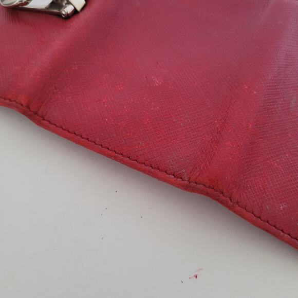 Salvatore Ferragamo Gancini Key Case Ring Holder Wallet Leather Small Pink - Picture 8 of 8